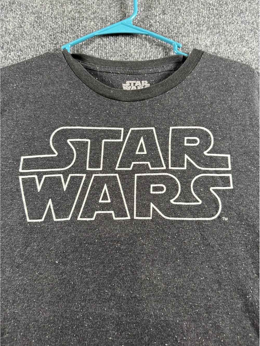 Star Wars Mens 2X XXL Black Gray Logo Graphic T-Shirt Short Sleeve